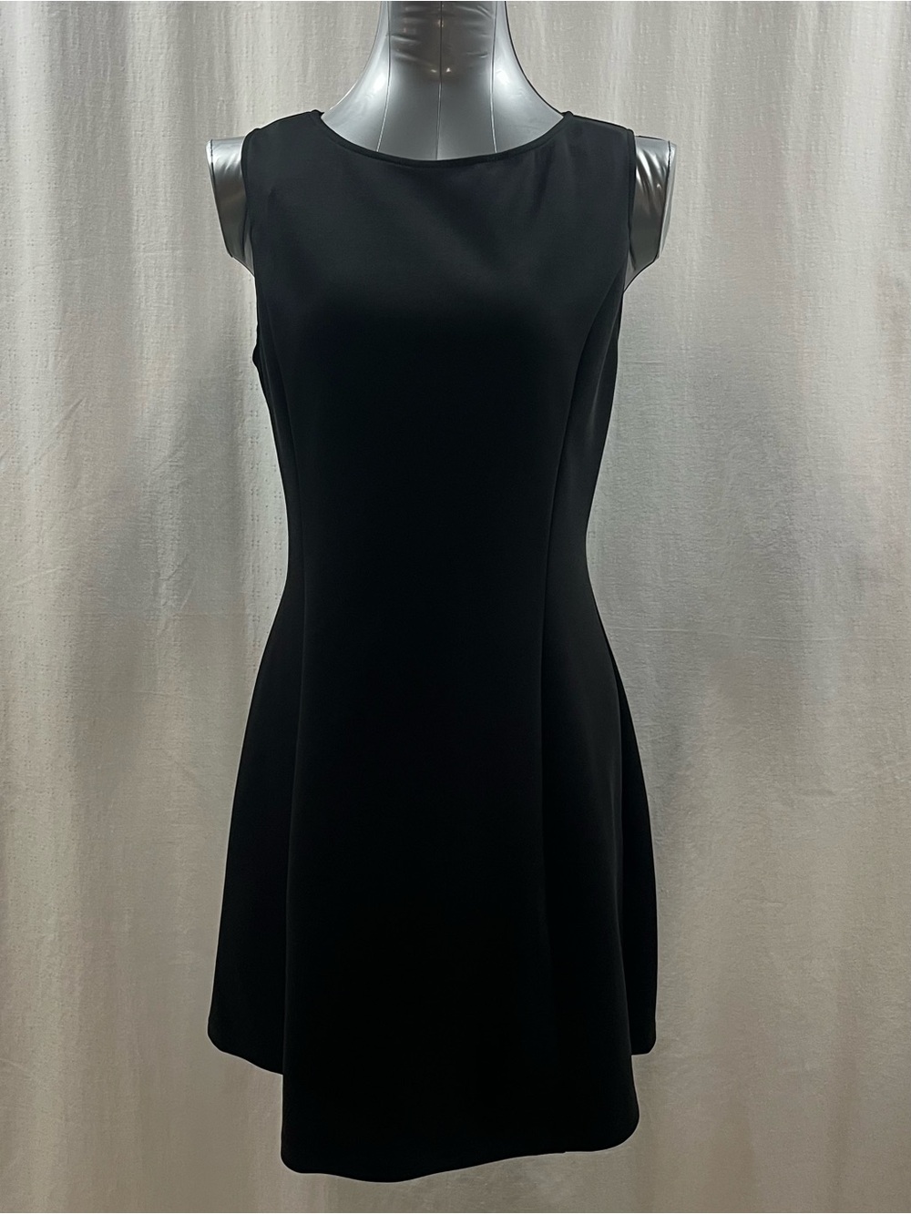 Chic Little Black Dress Retro Boat Neck Sleeveless Party Flare Mini Wedding 1055